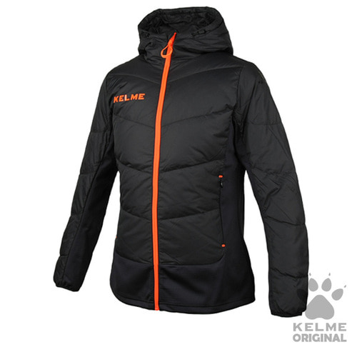 3871400 Short down jacket Black/Orange