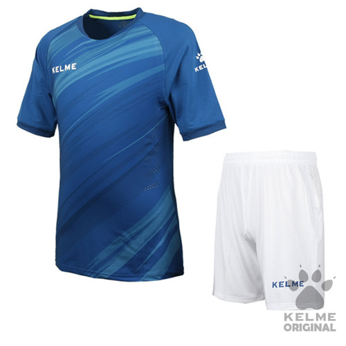 kmc160026 Short Sleeve Football Set Royal Blue/White